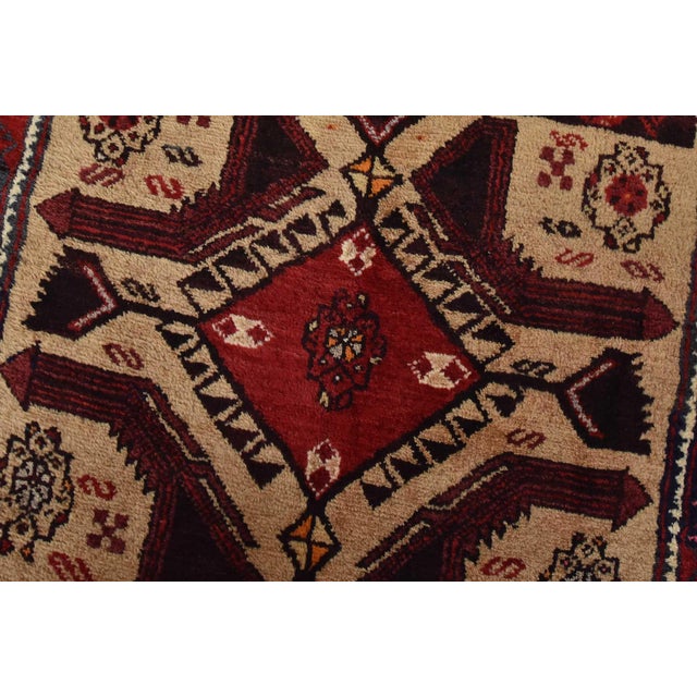 Textile Baloch Rug 2’11” X 5’5” Brown Wool Vintage Tribal Hand-Knotted Oriental Carpet For Sale - Image 7 of 12