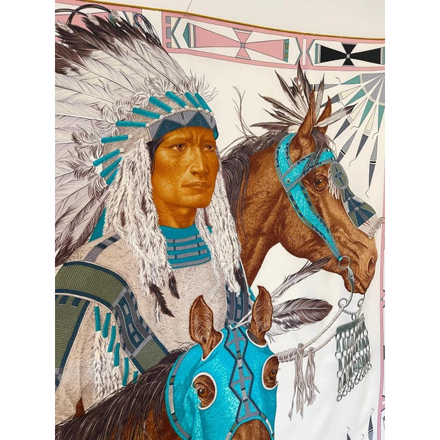 Hermès Hermès Scarf Apparat Des Plaines Foulard en Soie A. Tzapoff For Sale - Image 4 of 7