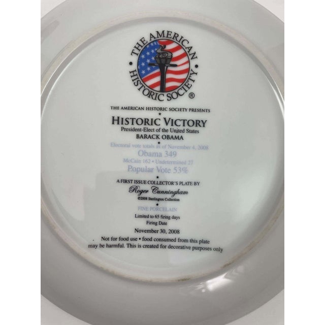 Barack Obama Historic Victory Collectible Plate Limited Edition 2008 For Sale - Image 4 of 14