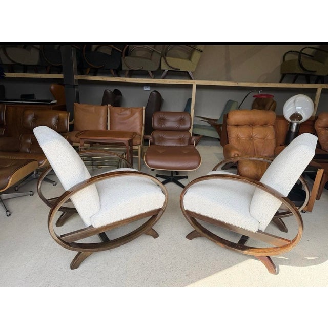 Art Deco Style Armchairs by Jindrich Halabala, Set of 2 For Sale - Image 12 of 18
