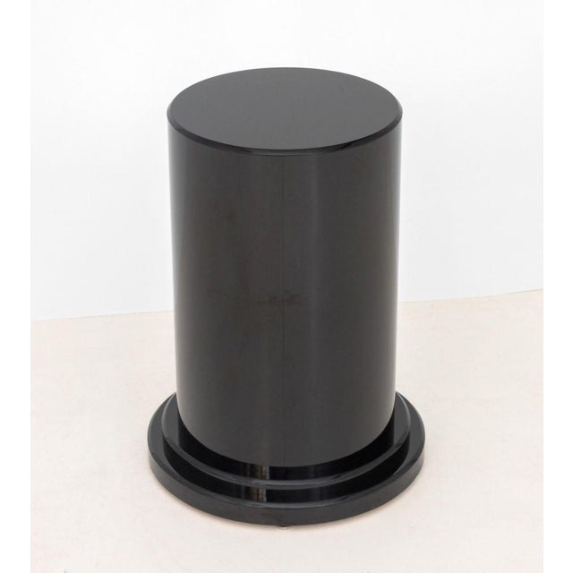 Late 20th Century Modern Black Lacquered Pedestal For Sale - Image 5 of 5