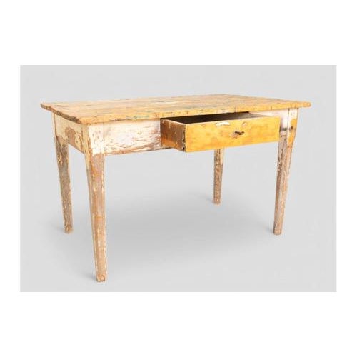 Vintage Wooden Worktable For Sale - Image 4 of 12