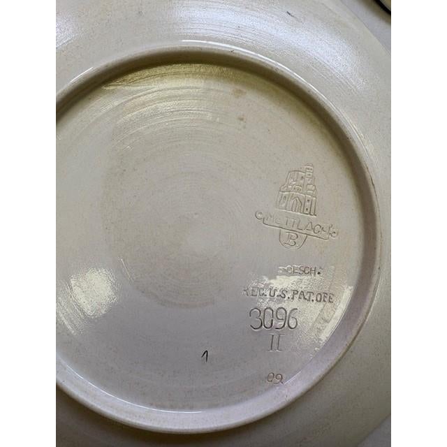 Ceramic Antique Villeroy & Boch Mettlach Art Nouveau Plates – Set of 3 For Sale - Image 7 of 8