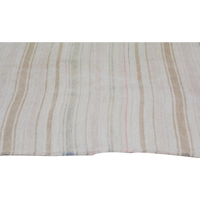 Vintage Turkish Flatweave Hemp Rug, 5'9''x6'9'' For Sale - Image 4 of 6