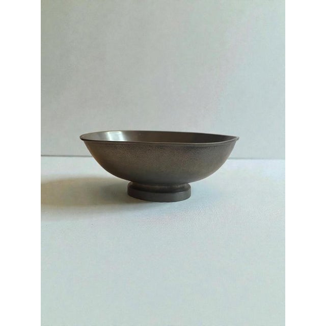 Swedish Modern Pewter Bowl by Edvin Ollers for Schreuder & Olsson, 1966 For Sale - Image 4 of 8
