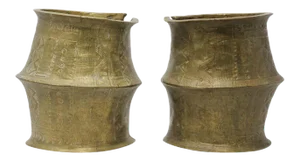 Bronze Konga Anklet Leg Band - A Pair