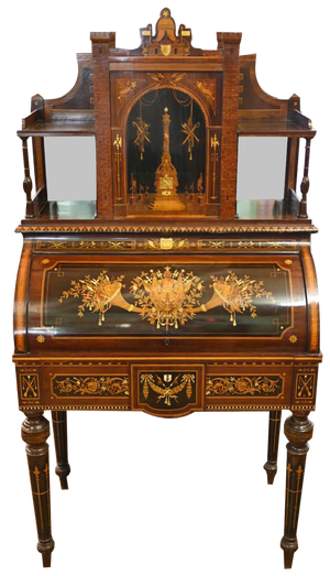 Antique Italian Cylinder Desk, 1880