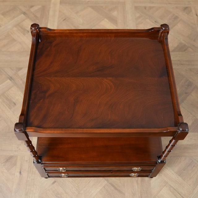 Traditional Mahogany Large Turned Leg Table For Sale - Image 6 of 13