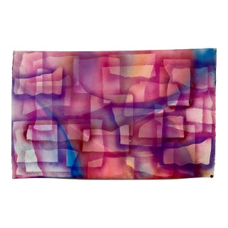 Dom Mingolla, Large Abstract Expressionist Watercolor Color Field Painting Paul Jenkins Style For Sale