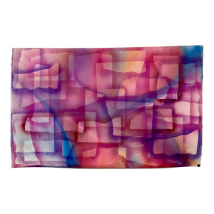 Dom Mingolla, Large Abstract Expressionist Watercolor Color Field Painting Paul Jenkins Style