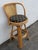 Hollywood Regency Swivel Bamboo Rattan Barstools a Set of Three 6380 For Sale - Image 10 of 17