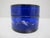 Mary Gregory Cobalt Blue Glass Enamel Painted Girl With Flower Round Trinket Box For Sale - Image 4 of 14