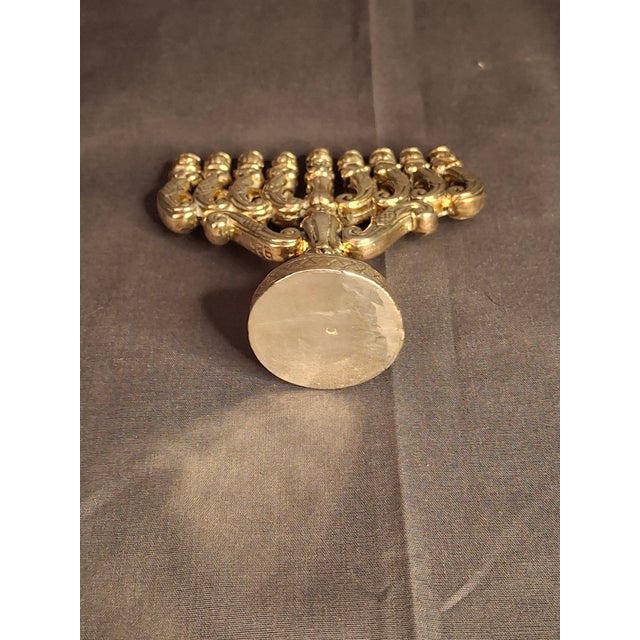 Vintage Miniature 925 Sterling Silver Hanukkah Menorah Hanukkiah 32g Judaica For Sale - Image 9 of 12