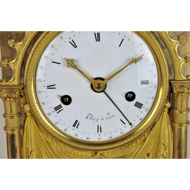 19th Century Empire Period Gilt Bronze Clock For Sale - Image 13 of 18