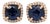 Ceylon Sapphire Stud Earrings With Earth Mined Diamonds: Solid 14k Gold, A Pair For Sale