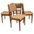 1970s Set of 4 Danish Modern Dining Chairs Teak Frame Tweed Upholstery Mid Century For Sale In Tampa - Image 6 of 16
