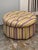 Sherrill Furniture Sherrill Furniture Round Tufted Skirted Ottoman + Casters For Sale - Image 4 of 12