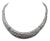 Vintage 1980s Signed Monet Rhodium Plated Textured Collar Necklace For Sale