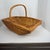 Vintage Woven English Willow/Wicker Garden Basket With Handle For Sale - Image 9 of 18