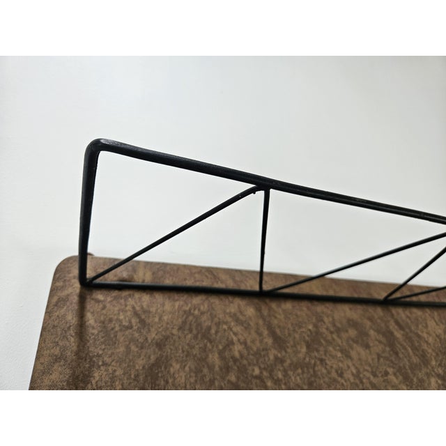 1960s Mid-Century Modern Wall Coat Rack in Skai with Mirror, 1960 For Sale - Image 5 of 14