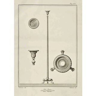 Giacomo Casanova, Ancient Roman Fresco Herculaneum, Original Etching, 18th Century For Sale