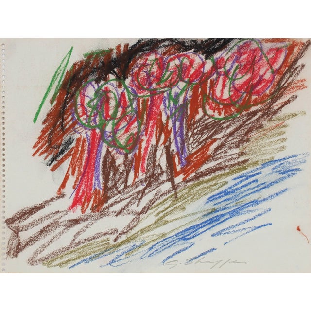1960s Gary Lee Shaffer Colorful Abstract Expressionist Study in Pastel With Red and Blue, 1963 1963 For Sale - Image 5 of 5