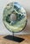 This stunning vintage green marble bi disc sculpture embodies the balance of organic beauty and minimalist design....