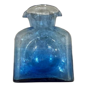 MCM Blue Blenko Glass Bottle
