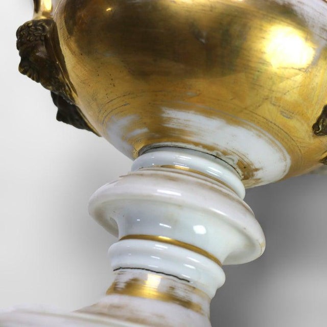 Pair of Antique Old Paris Porcelain Portrait Urns C1870 For Sale - Image 9 of 12