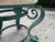 Postmodern Vintage Hand-Painted Iron Petite Cocktail Table With Tessellated Travertine Top For Sale - Image 3 of 11