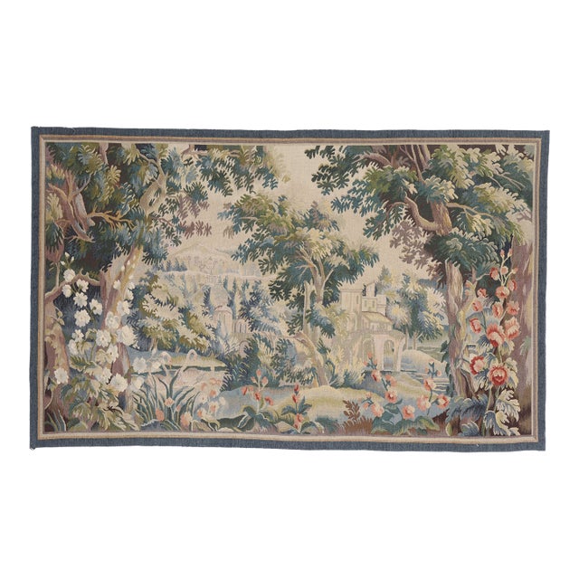 Vintage Chinese Aubusson Tapestry, 04'11 X 03'01 For Sale