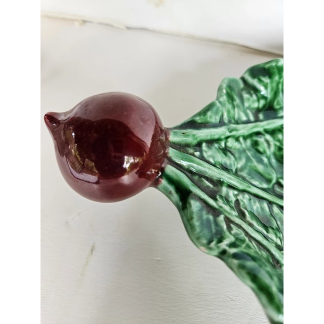 Charming side dish suitable for sauce, nuts, etc. Food always looks so attractive on this green leaf or cabbage ware, and...