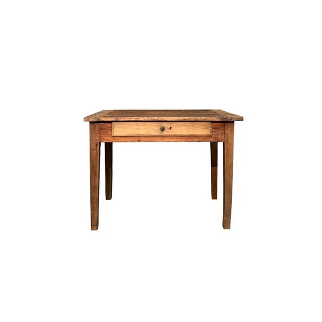 Antique Table in Larch and Walnut, 1800 For Sale - Image 4 of 4