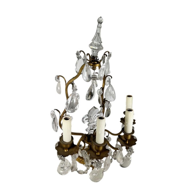 Late 19th Century French Rock Crystal Girandoles - A Pair For Sale - Image 9 of 12