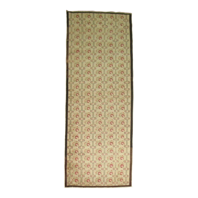 Vintage Flower Motif Turkish Runner - 3'7" x 10'9" For Sale