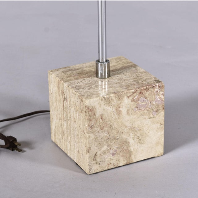 Raymor Chrome and Stone Mid-Century Modern Floor Lamp For Sale - Image 12 of 15