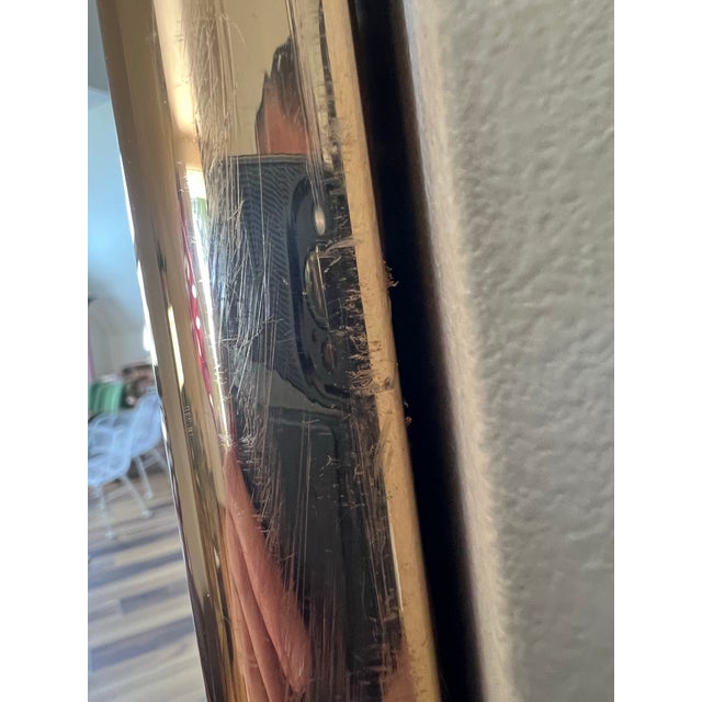 Silver Vintage Postmodern 1980s Square Wall Mirror Gold Gilt Frame For Sale - Image 8 of 12