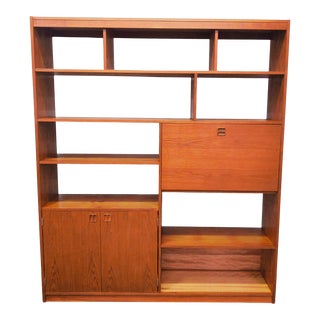 1970s Mid-Century Modern Teak Wall Unit/Room Divider For Sale