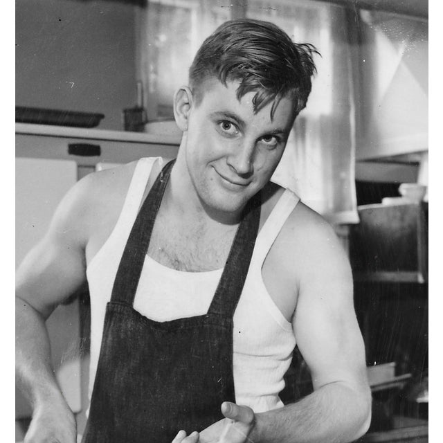 1938 black and white photo of a Northwestern University football player, probably William John DeCorrevont (1918-1995)....