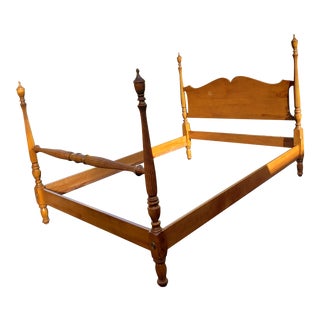 1940s Valley Forge Baumritter Early American Maple Double Size Urm Posters Bed For Sale
