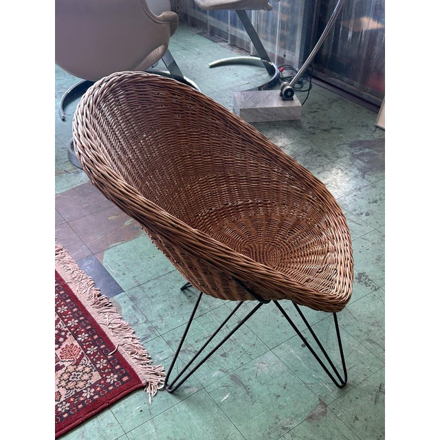 Vintage Rattan Armchair by Teun Velthuizen for Urotan, 1950 For Sale - Image 3 of 7
