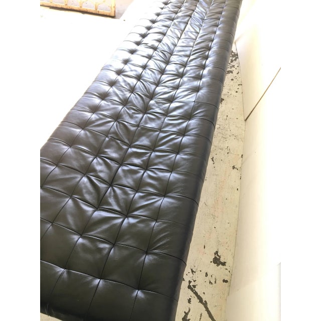 Black 1970s Chrome "Museum" Bench for Metropolitan For Sale - Image 8 of 11