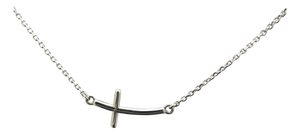 The Bevan: Ladies 14K White Gold Cross Necklace