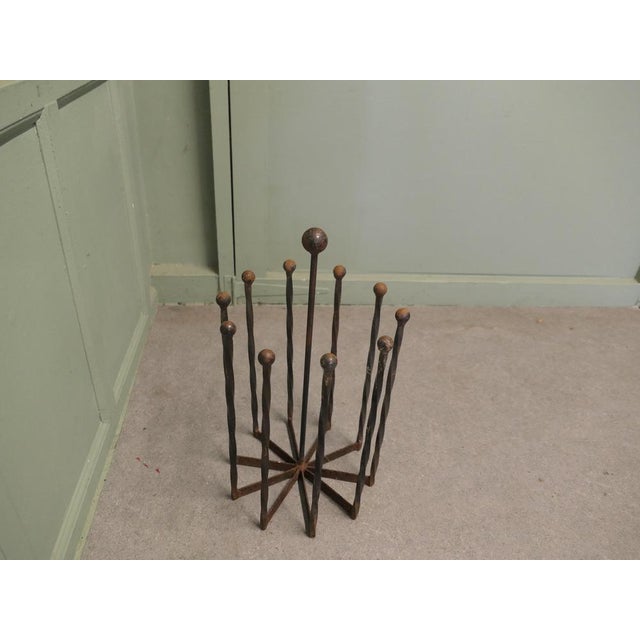 Circular 10-Boot Rack in Cast Iron, 1930 For Sale - Image 4 of 6