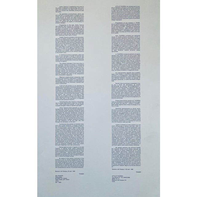 Black Attilio Taverna, Italian Kinetic Op Art Attilio Taverna Silkscreen Lithograph Print Light Artist, 1981 For Sale - Image 8 of 8