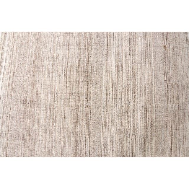 Mid 20th Century Earthy Beige Turkish Kilim For Sale - Image 10 of 10
