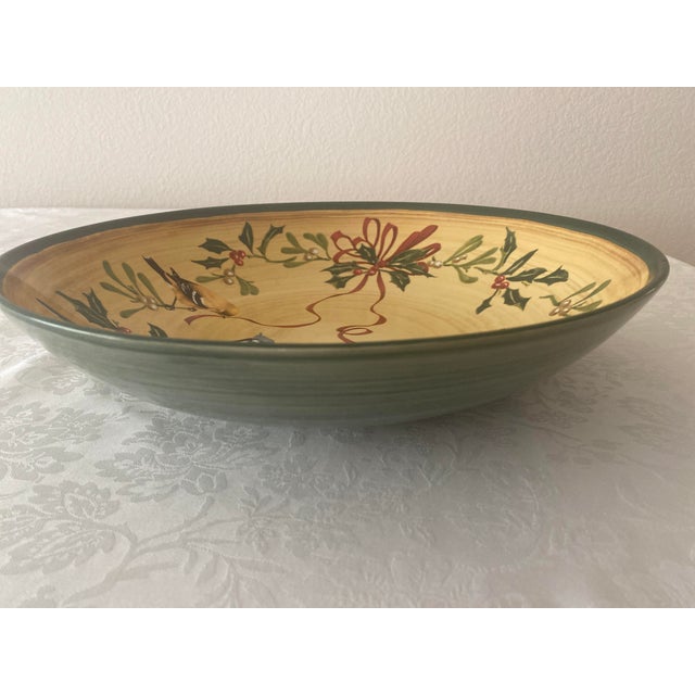 Lenox Winter Greetings Large Serving Bowl Excellent Mint Condition Late 20th Century For Sale In Denver - Image 6 of 12