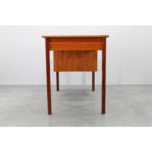 Mid-Century Danish Freestanding Teak Writing Desk, 1960s For Sale - Image 12 of 15