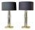 New Clear Glass Italian Lamps With Brass Fittings - Pair For Sale
