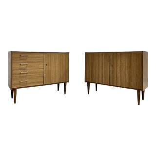 Pair of Mid Century Modern Laminate Credenzas/ Cabinets, Made in Germany For Sale